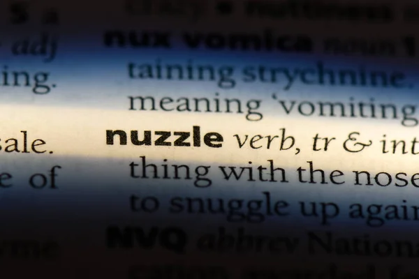 Nuzzle Ordet Ordbok Nuzzle Koncept — Stockfoto