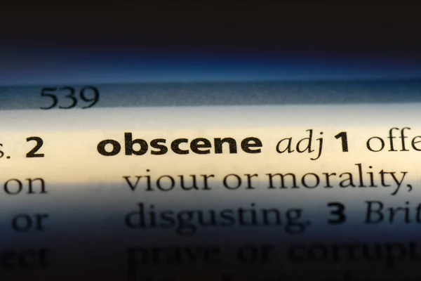 Obscena Ord Ordbok Obscent Koncept — Stockfoto