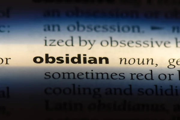 Obsidian Ord Ordbok Obsidian Koncept — Stockfoto