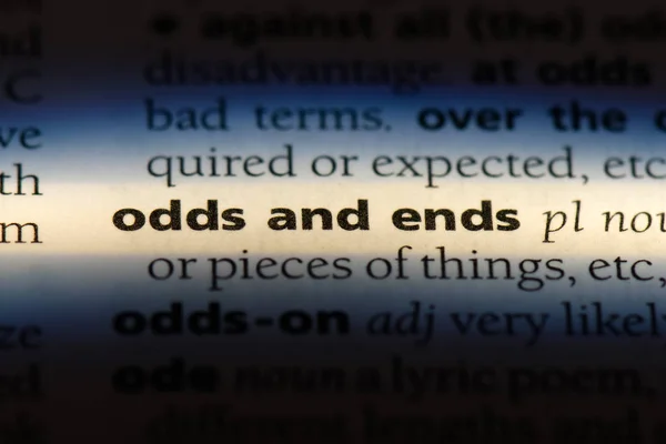 Probabilidades Termina Palabra Diccionario Concepto Probabilidades Fines —  Fotos de Stock