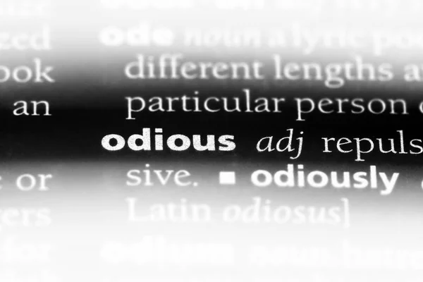 Odious Word Dictionary Odious Concept — Stock Photo, Image