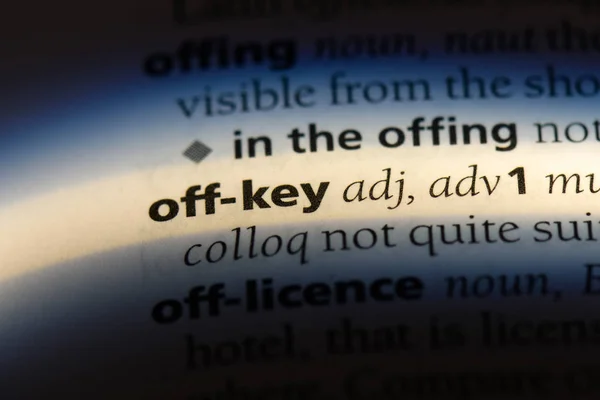 Κλειδί Λέξη Ένα Λεξικό Απενεργοποίηση Έννοια Κλειδί — Φωτογραφία Αρχείου