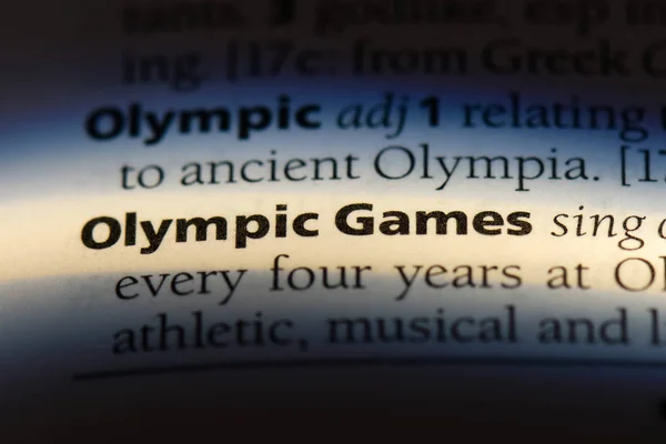 olympic games word in a dictionary. olympic games concept.