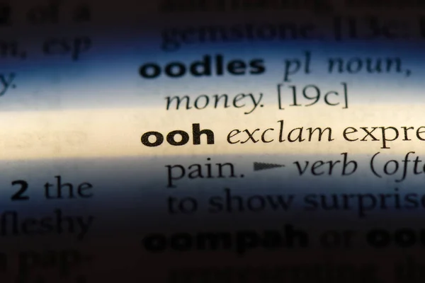 Ooh Word Dictionary Ooh Concept — Stock Photo, Image