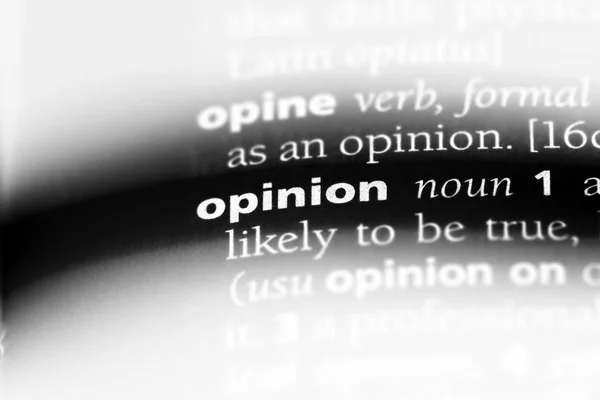 Opinion Word Dictionary Opinion Concept — Stock Photo, Image