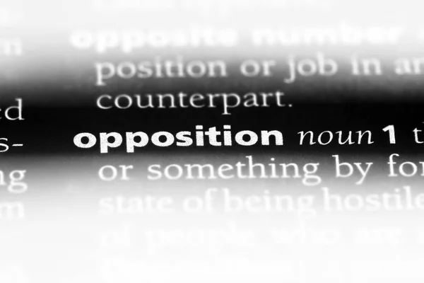 Kata Oposisi Dalam Kamus Konsep Oposisi — Stok Foto