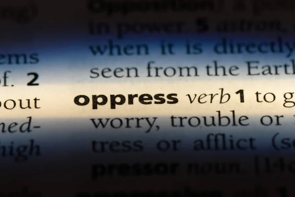 Oppress Word Dictionary Oppress Concept — Stock Photo, Image