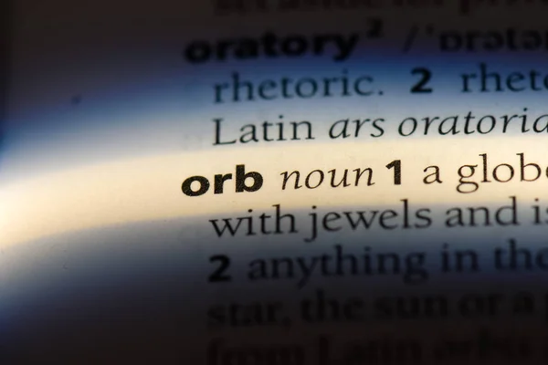 Orb Word Dictionary Orb Concept — Stock Photo, Image