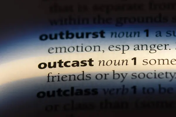 Outcast Word Dictionary Outcast Concept — Stock Photo, Image