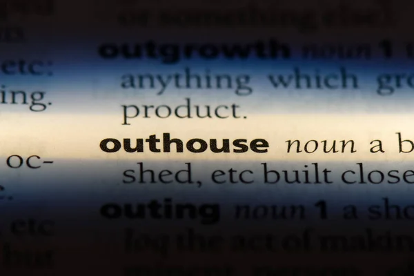 Outhouse Word Dictionary Outhouse Concept — Stock Photo, Image