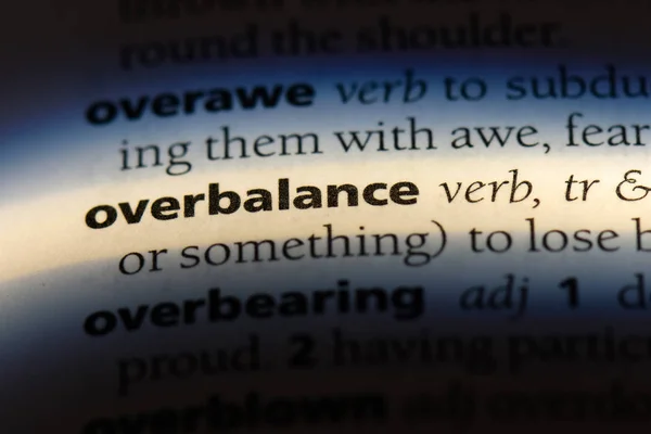 사전에 Overbalance Overbalance — 스톡 사진