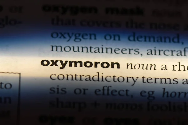 Oxymoron Ord Ordbok Oxymoron Koncept — Stockfoto