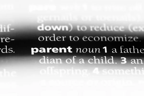Родительское Слово Словаре Концепция Родителей — стоковое фото