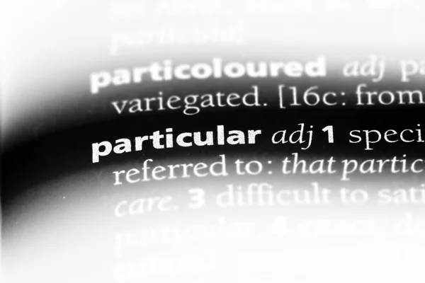 Particular Word Dictionary Particular Concept — Stock Photo, Image