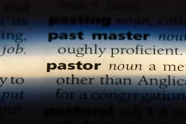 Proboszcz Słowo Słowniku Koncepcja Pastor — Zdjęcie stockowe