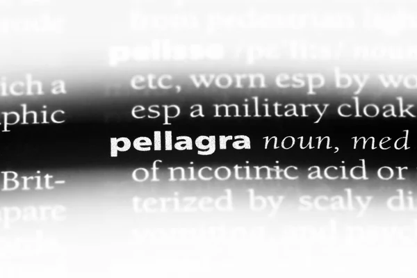 ペラグラ単語を辞書で ペラグラのコンセプト — ストック写真