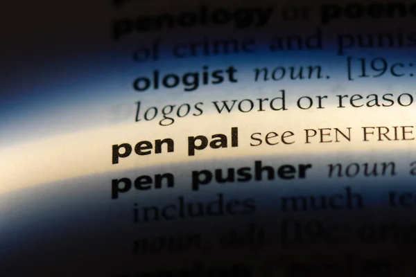 Pen Pal Word Dictionary Pen Pal Concept — Stock Photo, Image