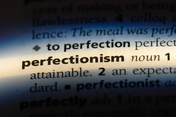 Perfectionism Word Dictionary Perfectionism Concept — Stock Photo, Image