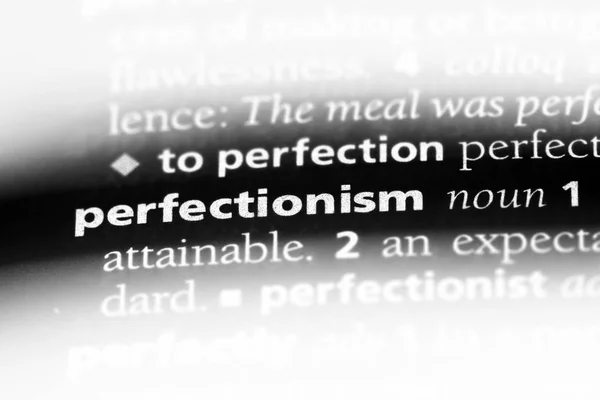 Perfectionism Word Dictionary Perfectionism Concept — Stock Photo, Image