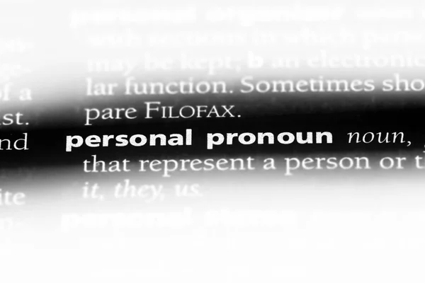 Pronombre Personal Palabra Diccionario Concepto Pronombre Personal — Foto de Stock