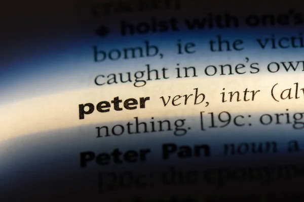 Peter Word Dictionary Peter Concept — Stock Photo, Image