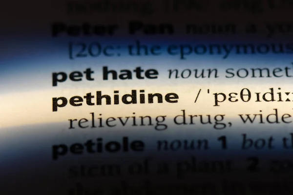 pethidine word in a dictionary. pethidine concept.