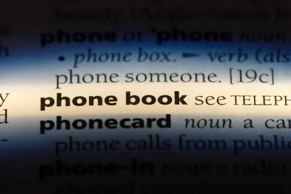 単語を辞書で電話帳 電話帳のコンセプト — ストック写真