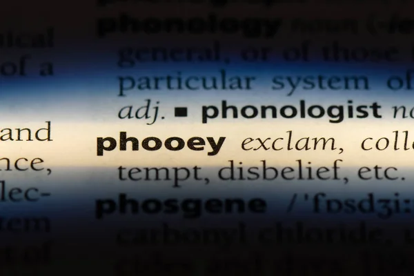 Palavra Fofa Dicionário Conceito Phooey — Fotografia de Stock