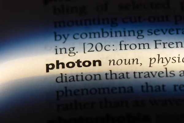単語を辞書で光子 光子の概念 — ストック写真