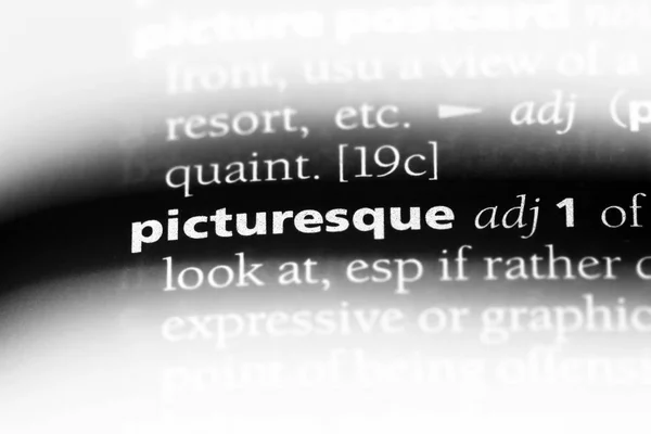 Picturesque Word Dictionary Picturesque Concept — Stock Photo, Image