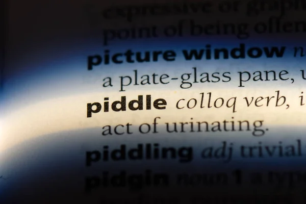 사전에 단어를 Piddle입니다 Piddle — 스톡 사진