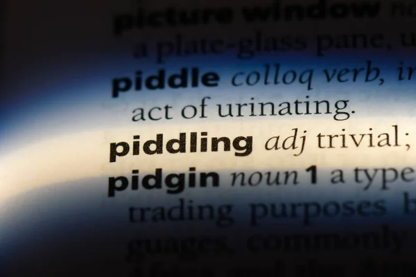 Piddling Word Dictionary Piddling Concept — Stock Photo, Image