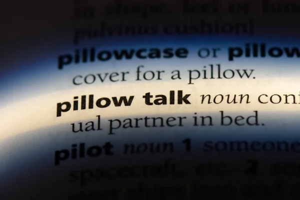 Pillow Talk Word Dizionario Pillow Talk Concept — Foto Stock