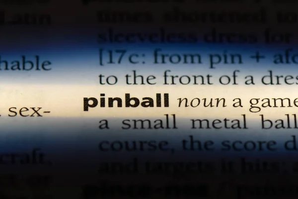 Pinball Słowo Słowniku Koncepcja Pinball — Zdjęcie stockowe