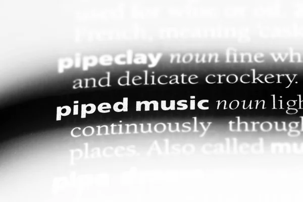 Piped Music Word Dictionary Piped Music Concept — Stock Photo, Image