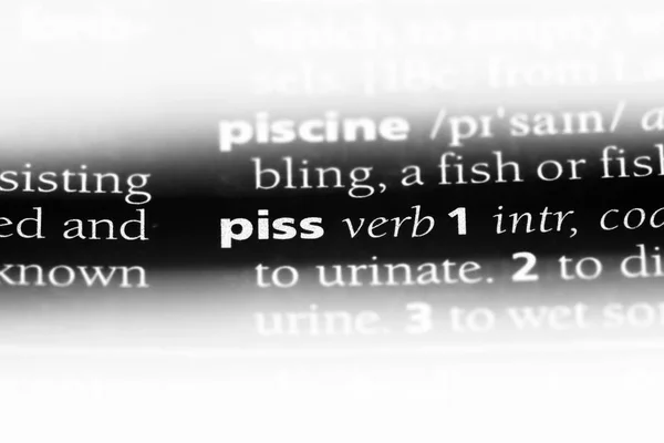 Piss Word Dictionary Piss Concept — Zdjęcie stockowe