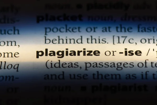 Plagiarize Word Dictionary Plagiarize Concept — Stock Photo, Image