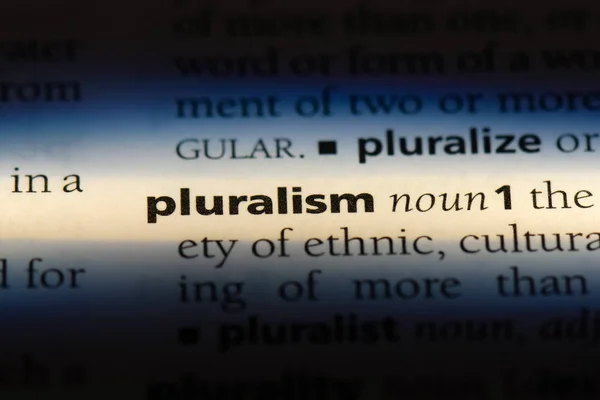 Pluralism Ord Ordbok Pluralism Koncept — Stockfoto