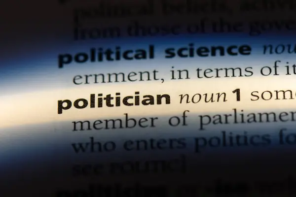 Πολιτικός Λέξη Ένα Λεξικό Πολιτικός Έννοια — Φωτογραφία Αρχείου