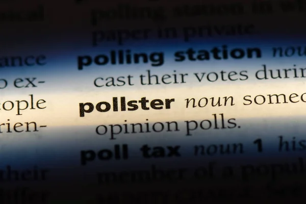Pollster Word Dictionary Pollster Concept — Stock Photo, Image