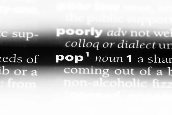 Pop Word Dictionary Pop Concept — Stock Photo, Image