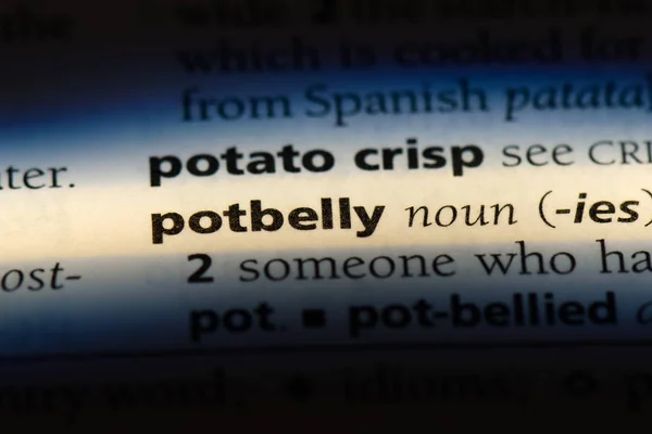 Potbelly Word Dictionary Potbelly Concept — Stock Photo, Image