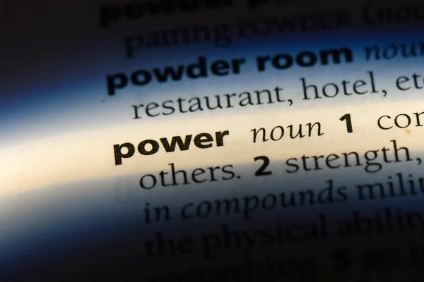 Power Word Dictionary Power Concept — Stock Photo, Image