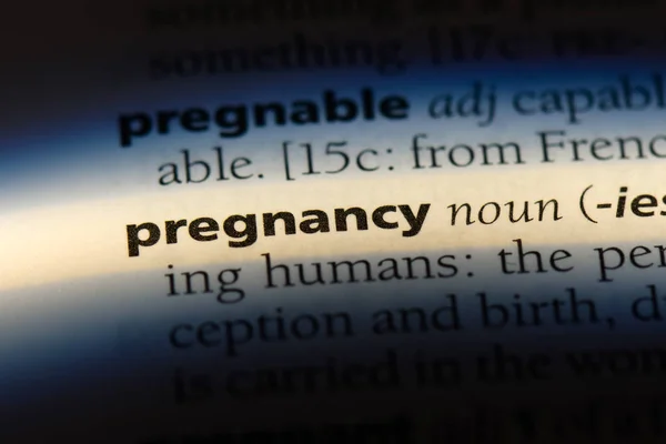 単語を辞書で妊娠 妊娠の概念 — ストック写真