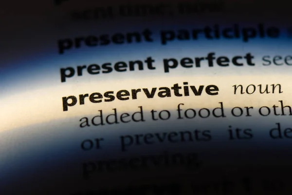 Preservative Word Dictionary Preservative Concept — Stock Photo, Image