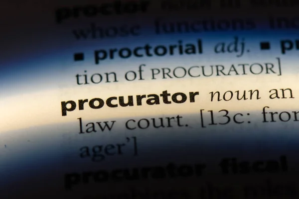Procurator Word Dictionary Procurator Concept — Stock Photo, Image
