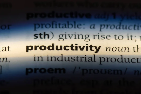 Productivity Word Dictionary Productivity Concept — Stock Photo, Image