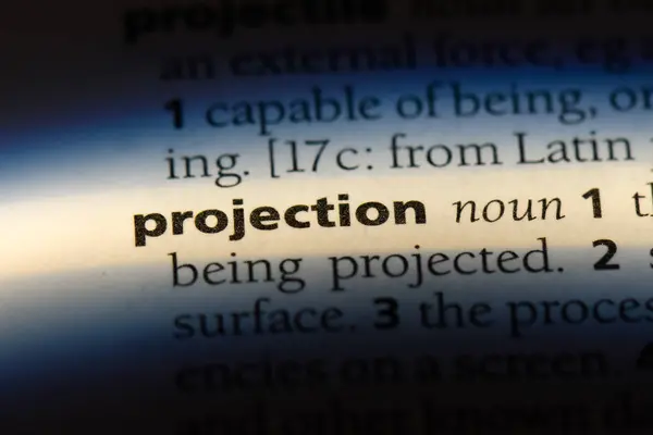 Projection Word Dictionary Projection Concept — Stock Photo, Image