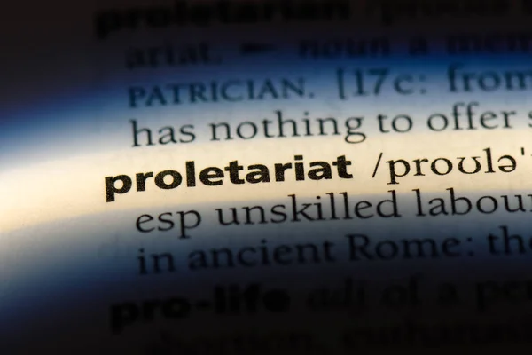 Proletarisches Wort Einem Wörterbuch Proletariatskonzept — Stockfoto
