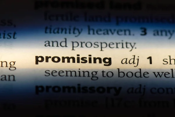 Promising Word Dictionary Promising Concept — Stock Photo, Image